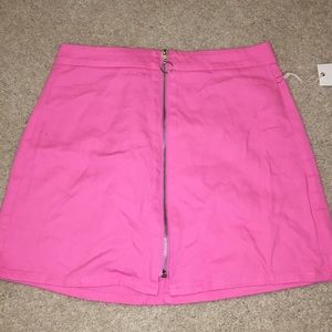 Forever 21 neon pink zip skirt